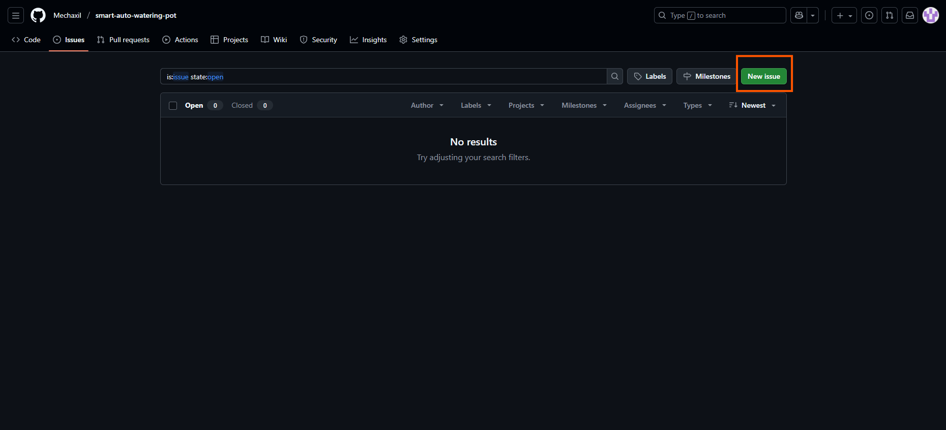 GitHub Issues tab